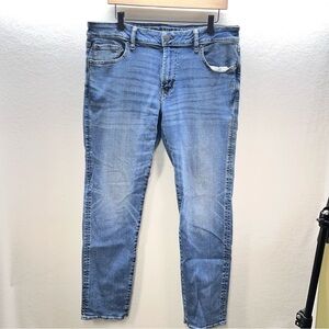 American Eagle Slim Straight Jeans Men’s 36/34 Blue Denim Stretch Comfy 3003